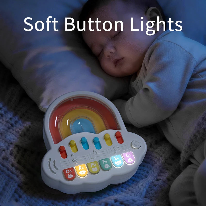 Kids' Rainbow Light-up Electronic Keyboard Toy with Multi-mode Entertainment