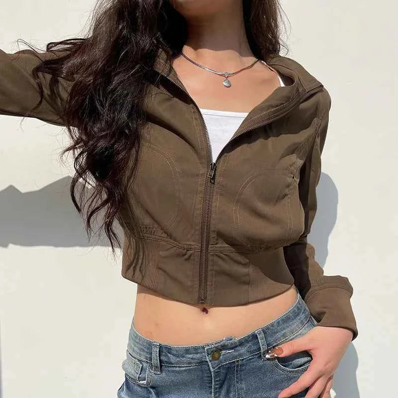 American retro industrial style line segmentation pocket flight staff jacket, versatile autumn and winter explosive jacket