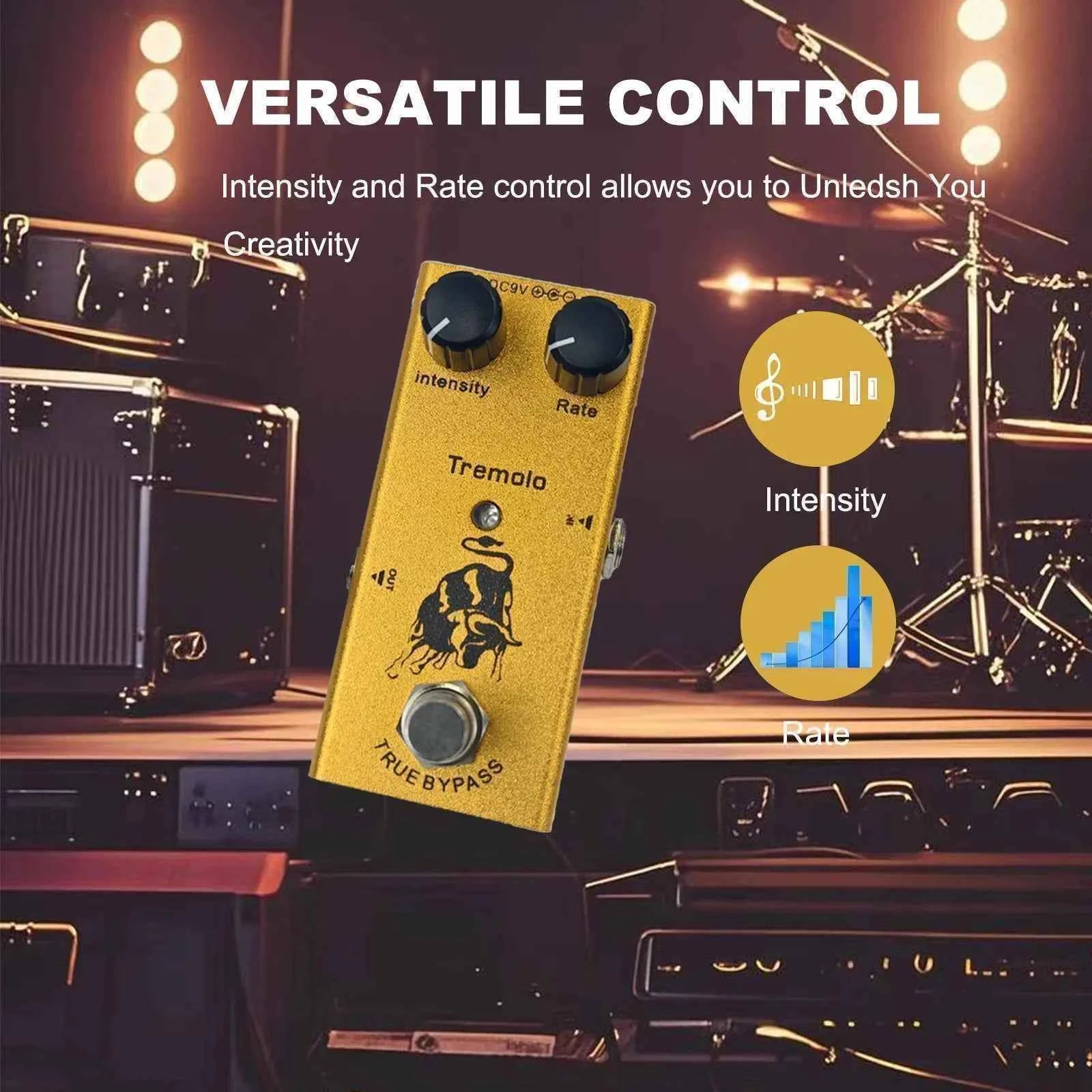 Electric Guitar Pedal Overdrive/ Distortion/Chorus/Delay/Tremolo Delay True Bypass, Durable Design for Versatile Tones