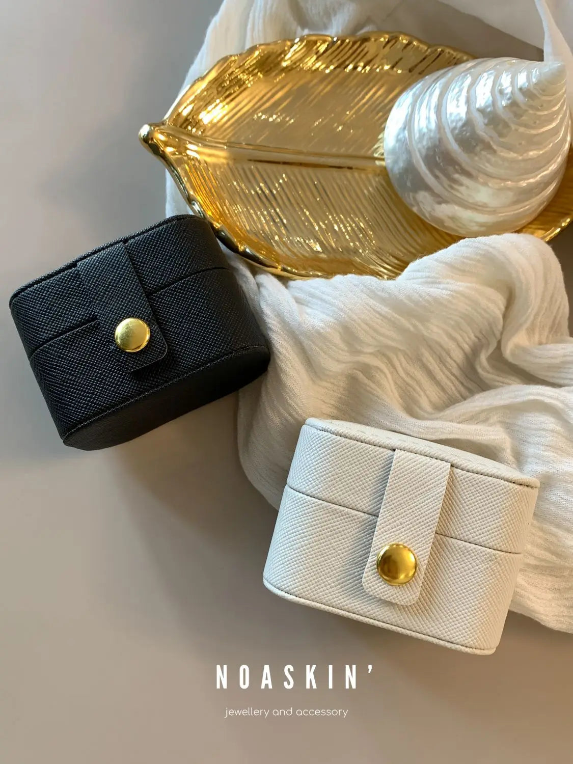 Mini Ring Box Portable Small Jewelry Organizer Display Travel Simple Mini Gift Case Boxes Leather Earring Necklace Holder