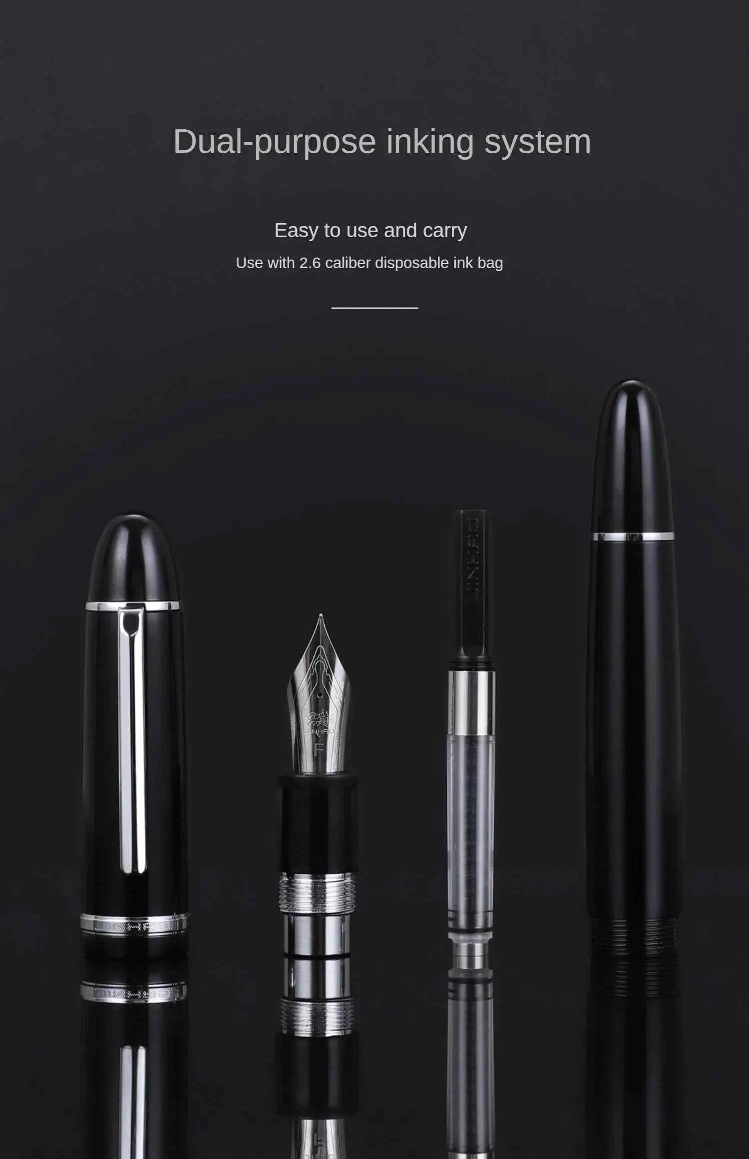 Jinhao X159 Fountain Pen Multicolour Acrylic Luxury Elegant Pens 0.5mm/0.38mm Nib Ink Pens Writing Office Supplies Stationery