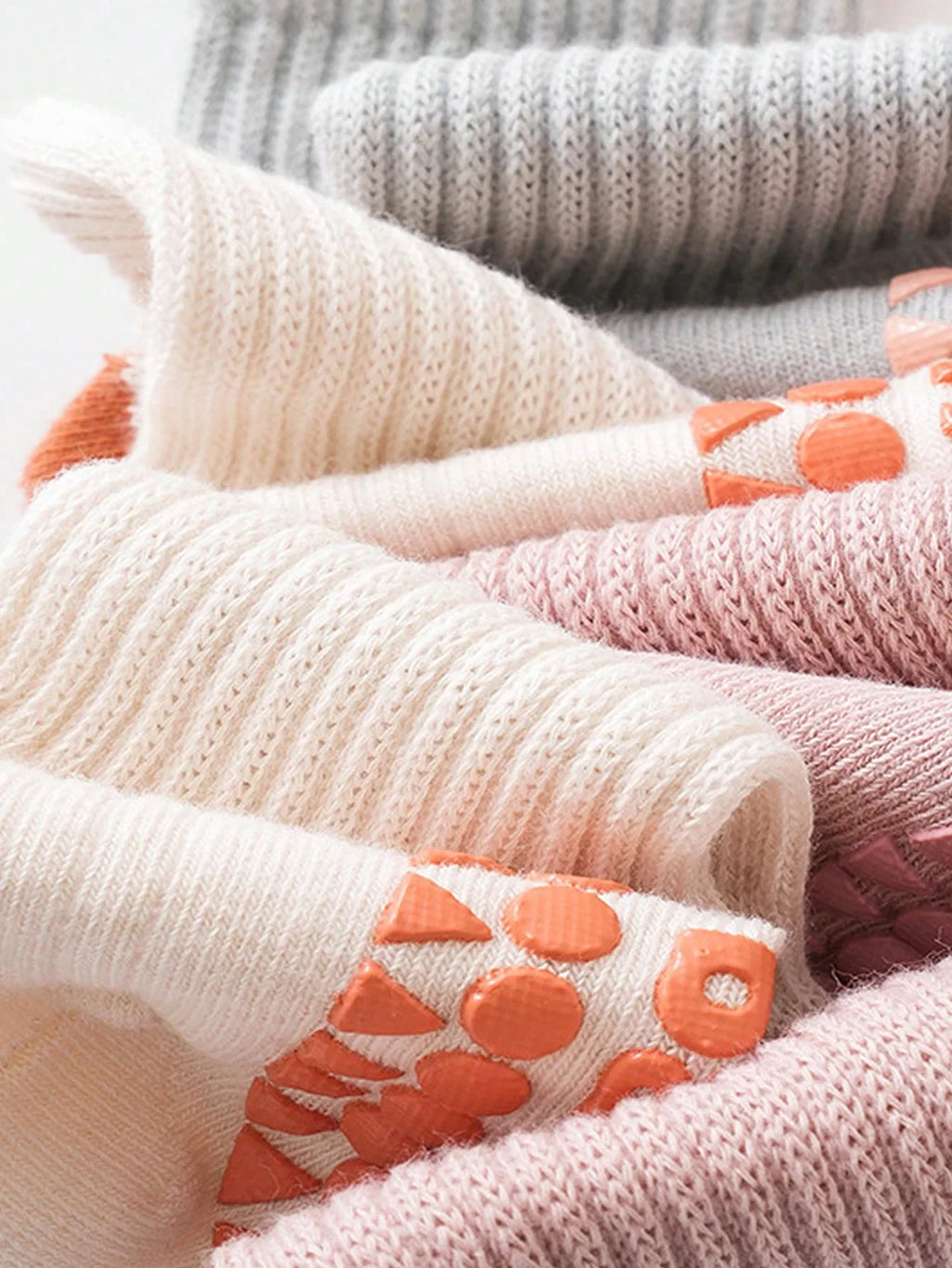 6 Pairs of Baby Floor Socks, Newborn Non-Slip Dotted Socks, All-Season Baby Loose-Top Cartoon Soft-Soled Indoor Socks for Girls and Children