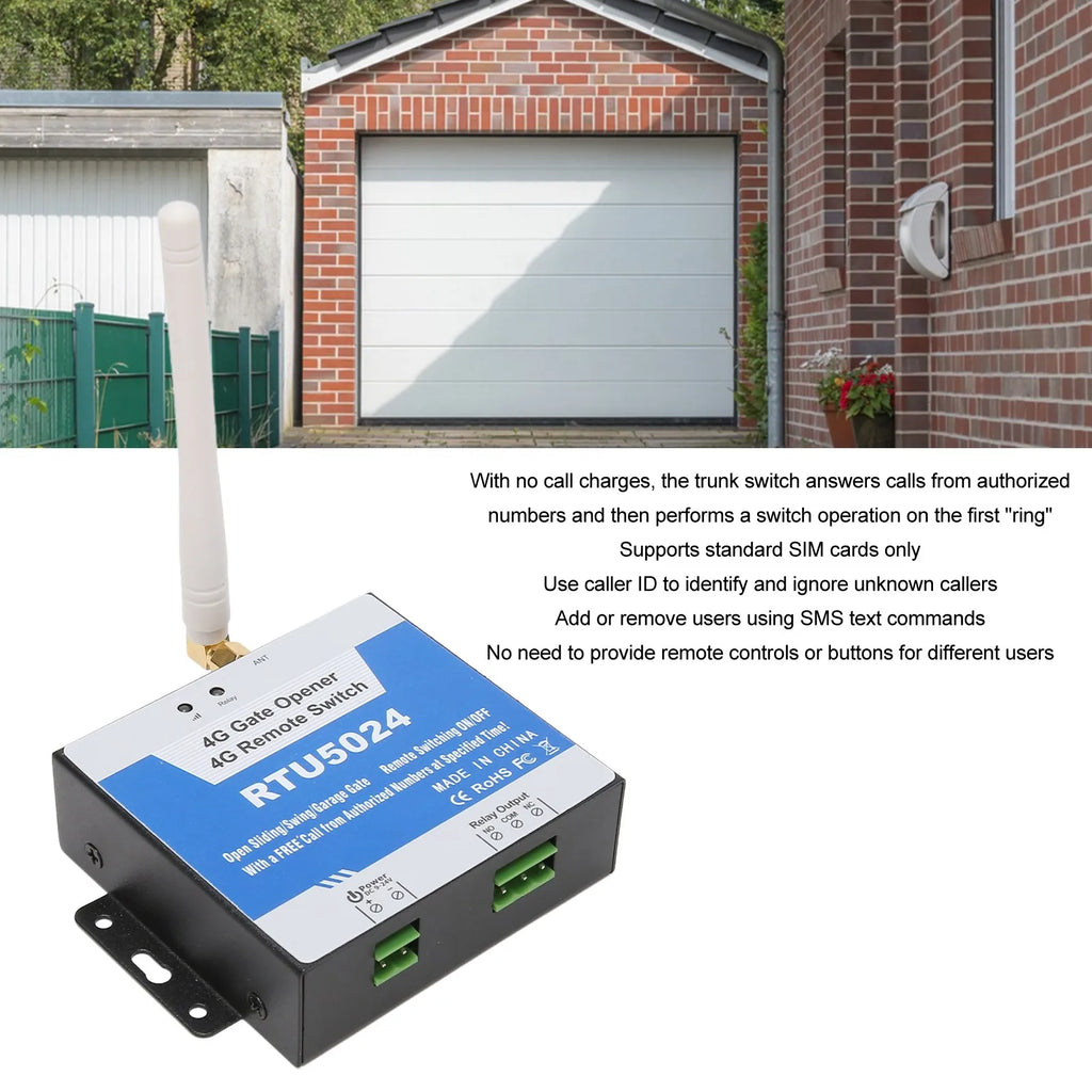 Gate Opener Remote Control Gate Opener RTU5024 4G Door Opener SMS Smart Alarm Smart ID Recognition WiFi Remote Controller