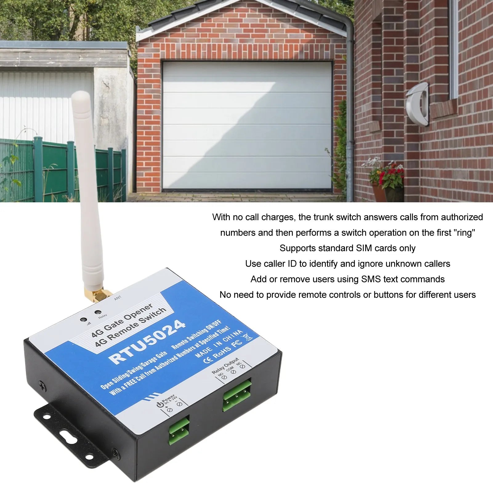 Gate Opener Remote Control Gate Opener RTU5024 4G Door Opener SMS Smart Alarm Smart ID Recognition WiFi Remote Controller