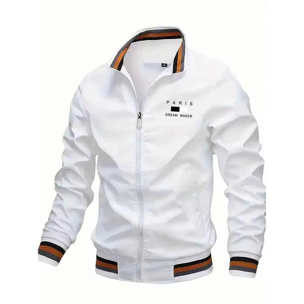 Spring Autumn Men's Jackets Oversized Stand Collar Zipper Outdoor Coat Tops Baseball Bomber Varsity Jackets Man Designer Clothes