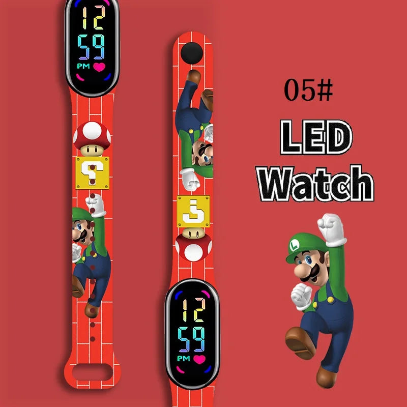 Kids LED Watch Touch Control Digital Watch Silicone Strap Waterproof Sport Wristwatch for Boys Girls Children Birthday Gift