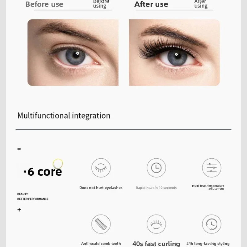 Electric Eyelash Curler Electric Heating Long-lasting Shaping Intelligent Temperature Control Portable and Not Harmful Makeup