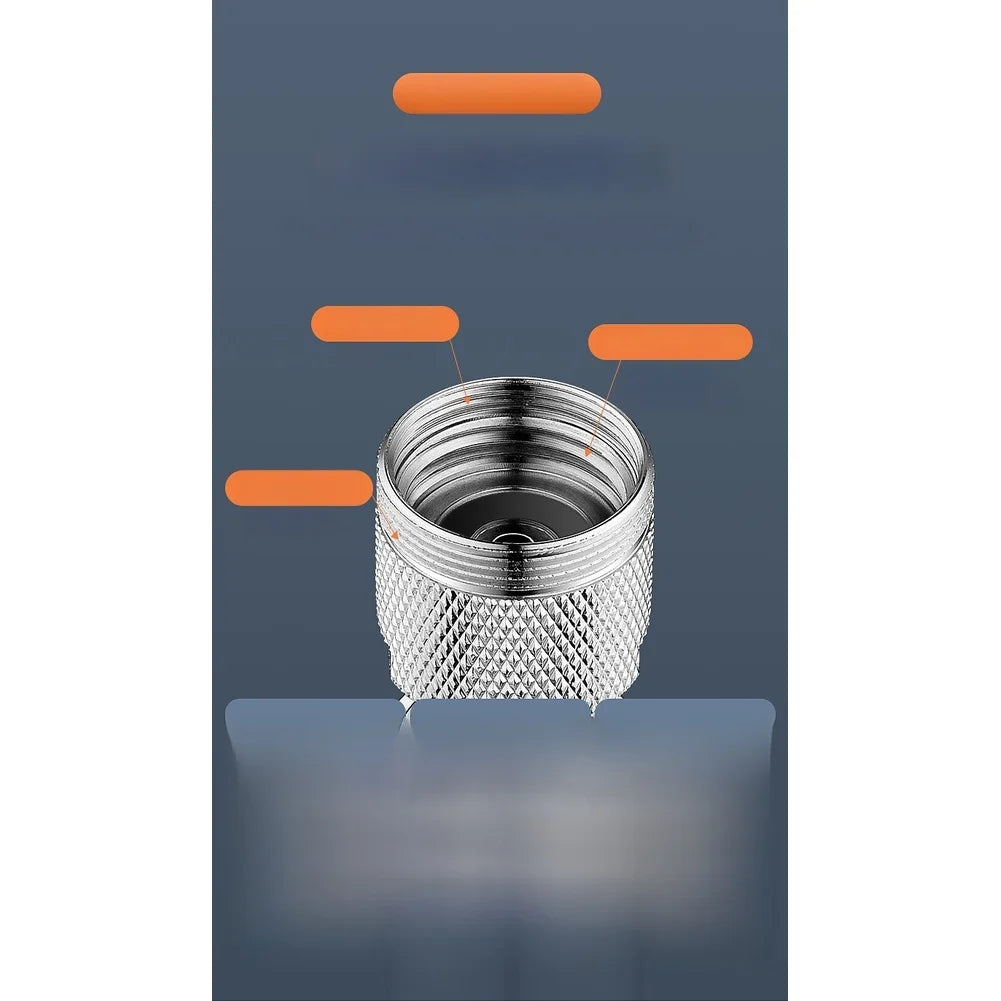 360 Degree Rotating Kitchen Faucet Extender With 3 Modes Spray Shower Stream For Splash Prevention Silver Adapter Included