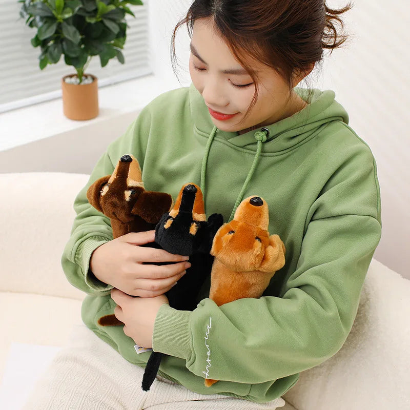 10 Inch Adorable Dachshund Plush Toy Soft Stuffed Animal Dog Doll For Home Decor kids' Birthday Parties And Gifts