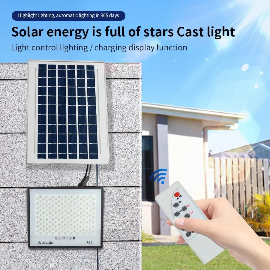 LED Solar Garden Lights Outdoor Waterproof IP67 Reflector Spotlight Emergency Wall Lighting for Garden Buildings