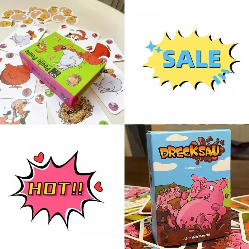 Chiu Chiu Chicken Board Game for Kids Ages 5-8, Family Card Party Game, Educational Intellectual Toy Gift