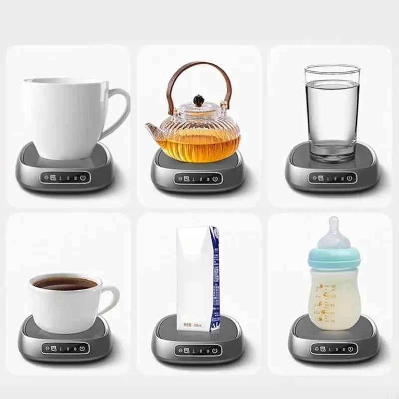 Portable Electric Beverage Warmer with Advanced Temperature Control Heating Pad Automatic Shut Off Desk Mug Heater
