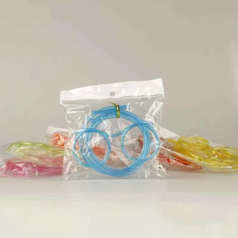 Straw Glasses Funny Soft PVC Glasses Flexible Drinking Straws Kids Party Supplies Bar Supplies Creativity Toy Kids Gift