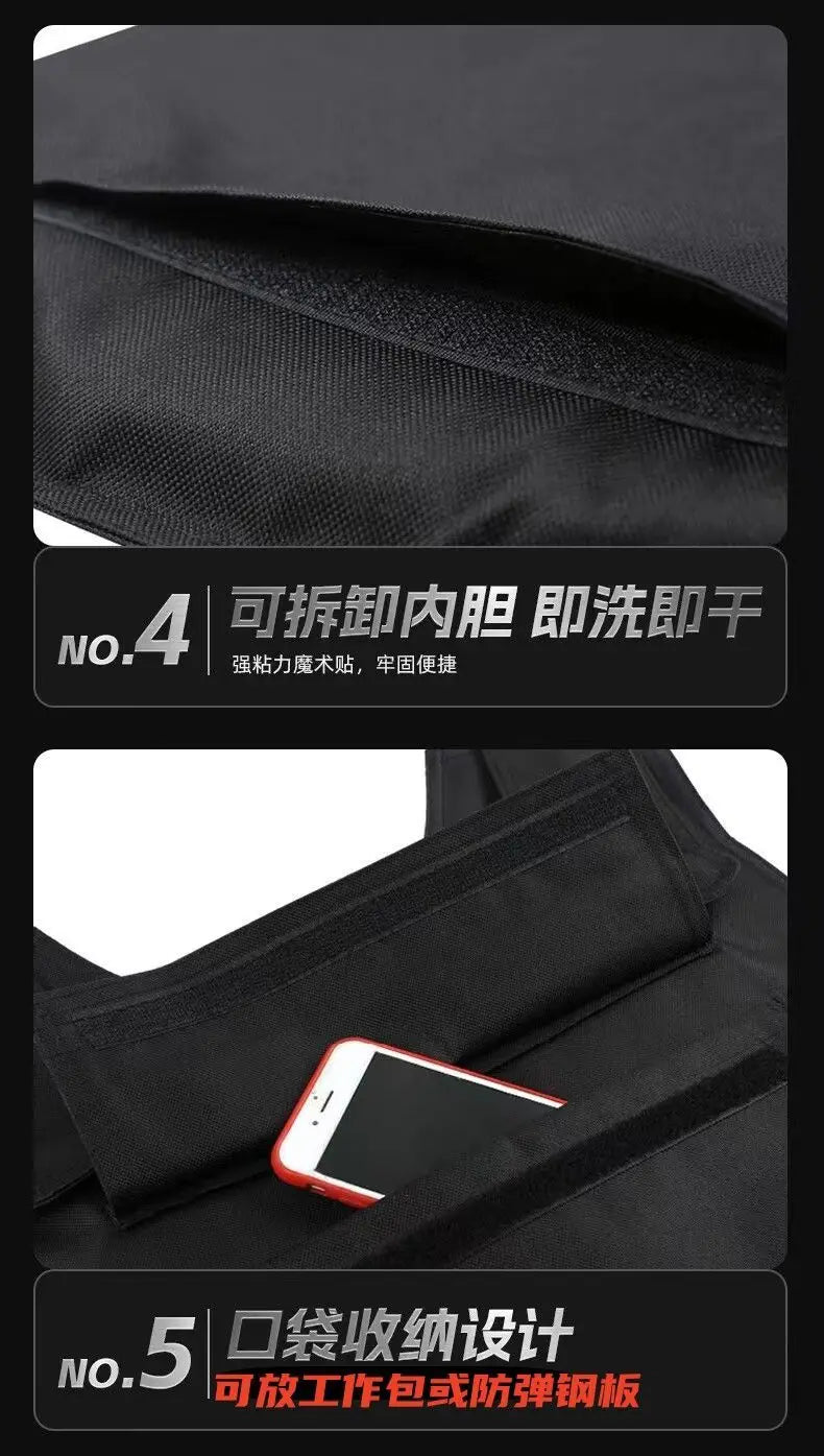 High Manganese Steel Hard Security stab-Resistant Vest Outdoor Cut Proof Anti-Puncture Vest Armor Tactic Defence Guard Clothing