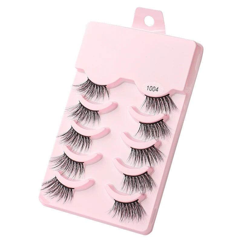 YSDO Half Eyelashes 3/5/10 Half Lashes Soft Natural Cat Eye Lashes Makeup Tool Extension Fluffy Faux Cils maquiagem Half Lashes