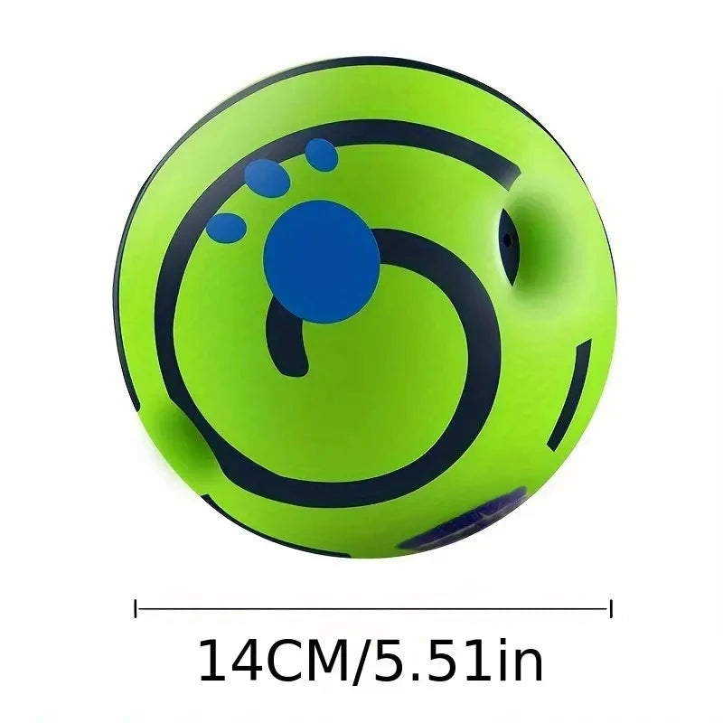 14CM Color Interactive Giggle Dog Ball Toy – Vinyl Sound Play Ball