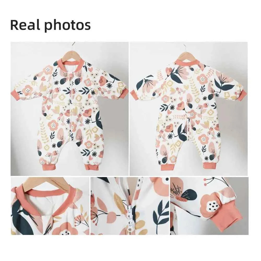 Baby Sleeping Bag Cute Girls Winter Warm Baby Sleepsack With Feet 1-4Years Kids Growth Blanket Sleepwear Children'S Sleeping Bag
