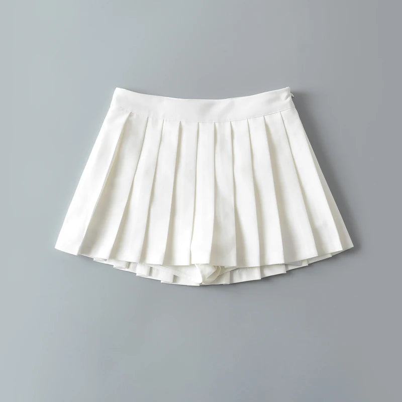 Summer Mini Skirts For Women Harajuku High Waist Skirts Womens Korean Fashion Sexy Skirts Vintage Pleated Skirt Tennis Pink Blue