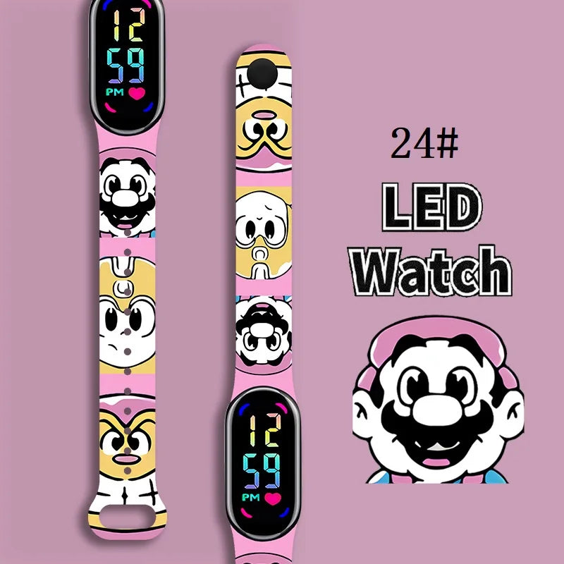 Kids LED Watch Touch Control Digital Watch Silicone Strap Waterproof Sport Wristwatch for Boys Girls Children Birthday Gift