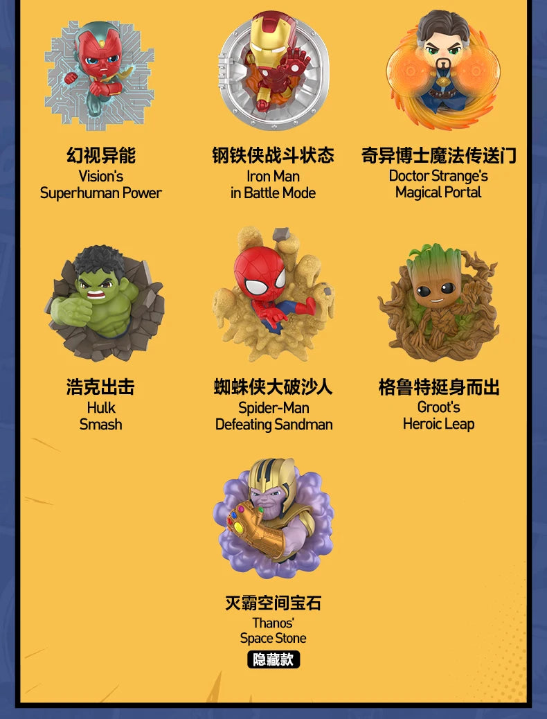 POP MART MARVEL Across The Infinite Series Original Blind Box Surprise Mystery Box Guess Bag Toys Doll Cute Desktop Ornaments