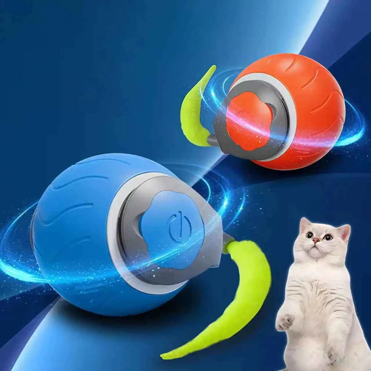 Interactive Rolling Cat Ball Toy – USB Rechargeable