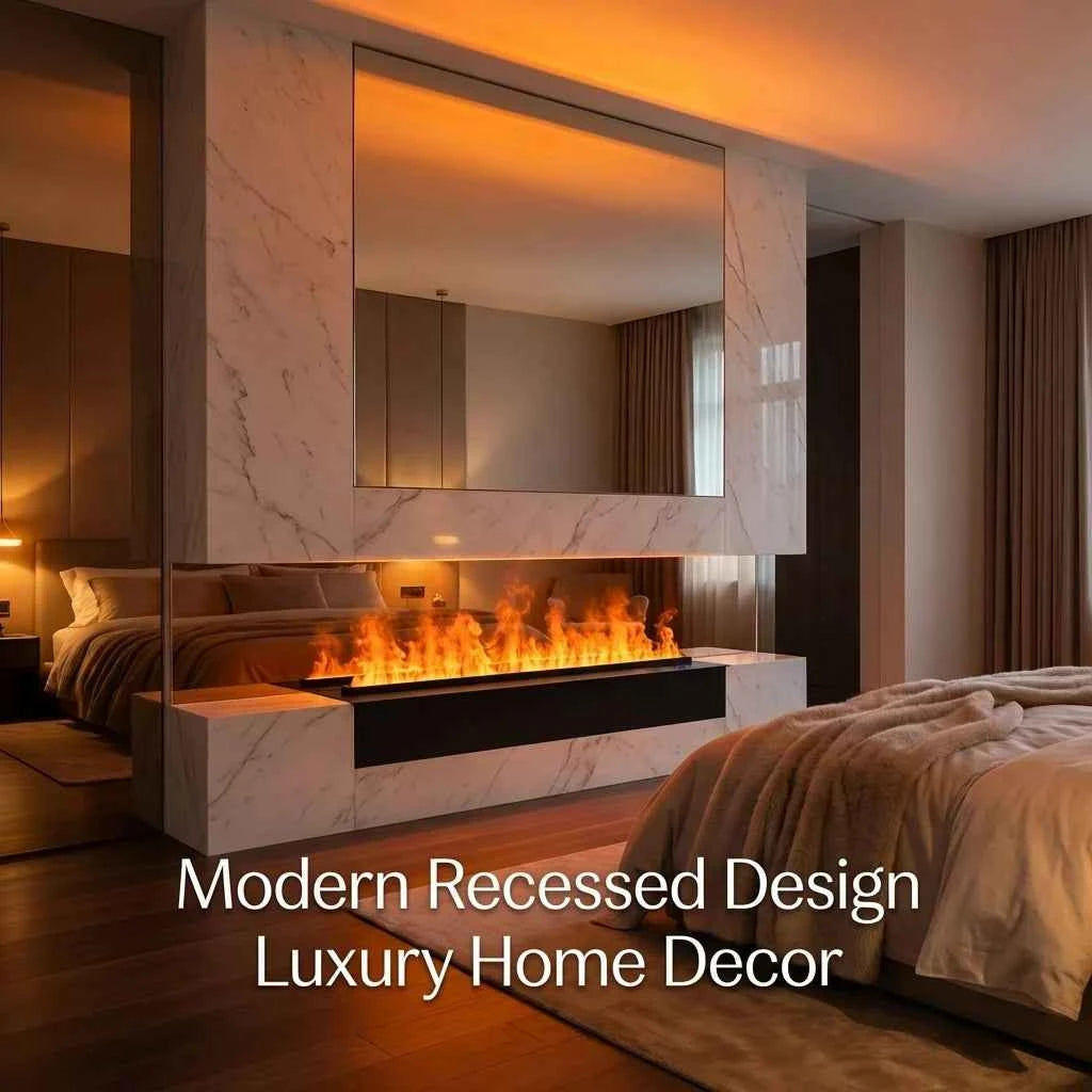 Water Electric Fireplace 3D Mist Fireplace Embedded Realistic Mist Flame Remote Control APP Interior Decoration Steam Fireplace