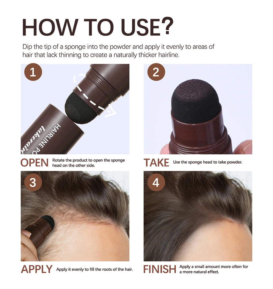 Hairline Powder Long Lasting Shadow Filling Forehead Hair Gaps Waterproof Sweat-proof Fine Powder Natural Color Hairline Makeup