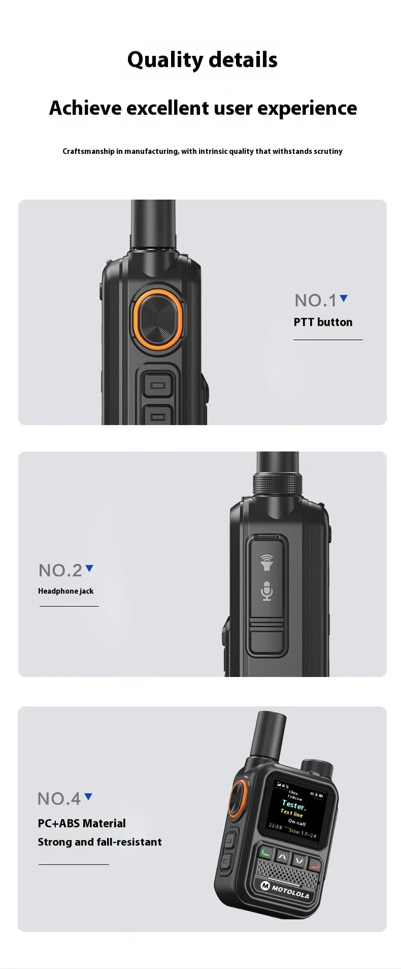 MOTOLOLA POC Radio Nationwide Intercom 5G GPS Dual SIM 5000KM Network Walkie Talkie Handheld Long Range Two Way Ham Radio
