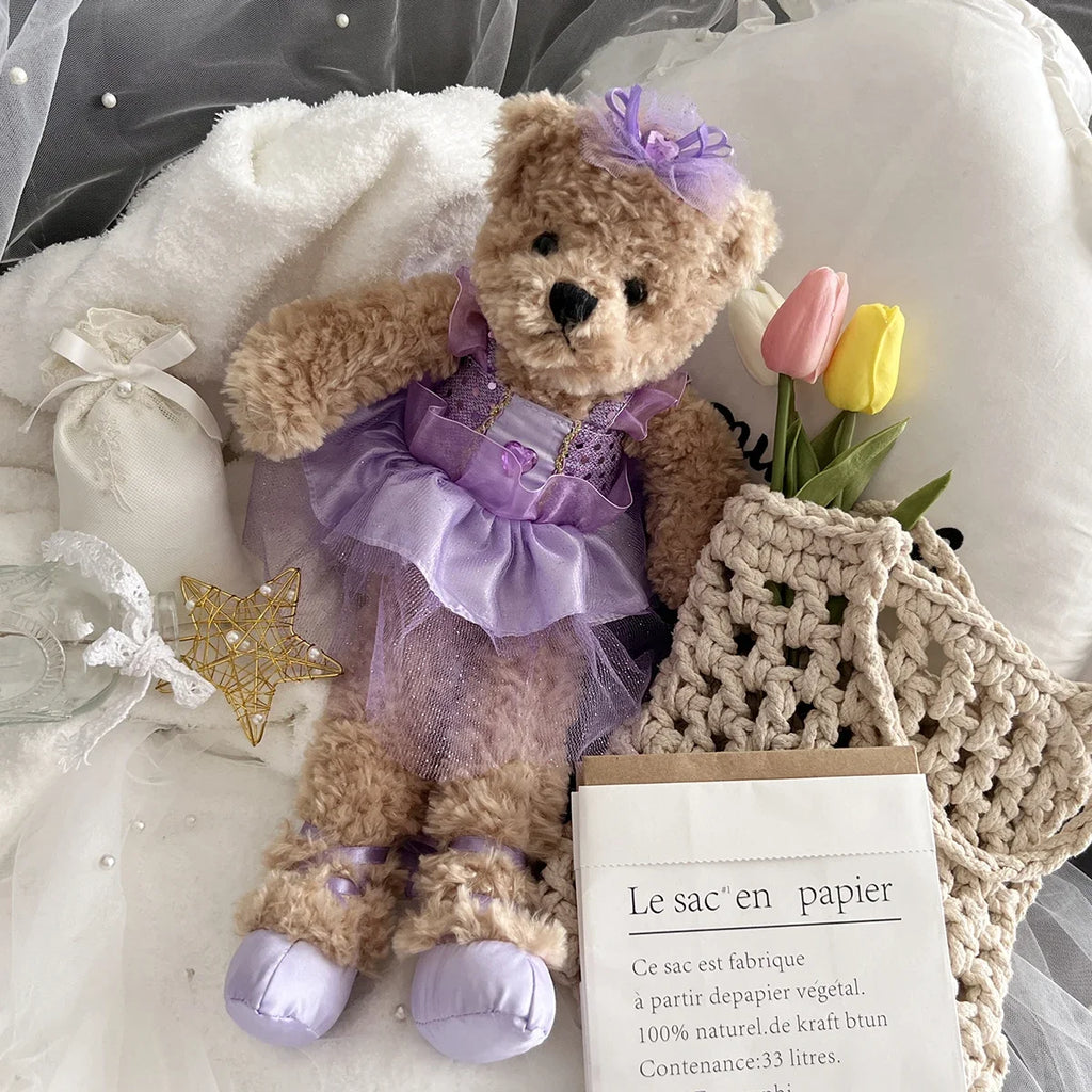sweet Teddy Bear Stuffed Animal with Ballet dress Plush Toys plush Soft doll toys for kids girl Birthday Christmas gifts