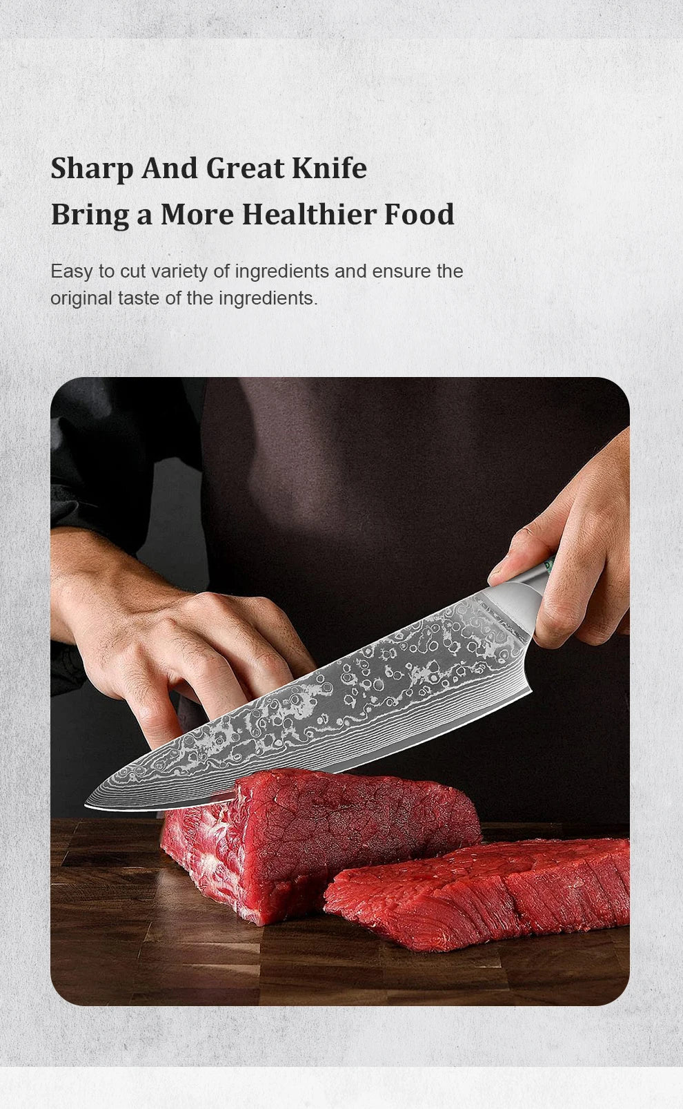 8' Kitchen Chef Knife Damascus Steel 67 Layer l Sharp Kitchen Cooking Knife Abalone Shell Handle