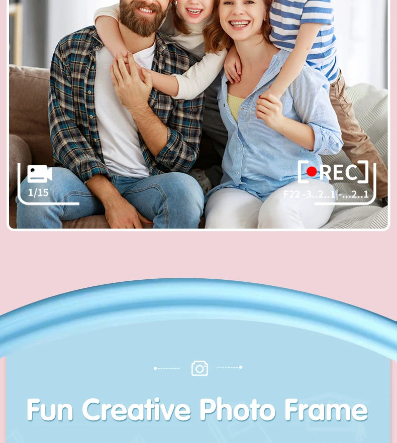 Kids Photo Camera Printer with Game Cute Bunny Mini Digital Video Child Instant Print Camera 4-12 Years Kids Girls Boyes Gifts