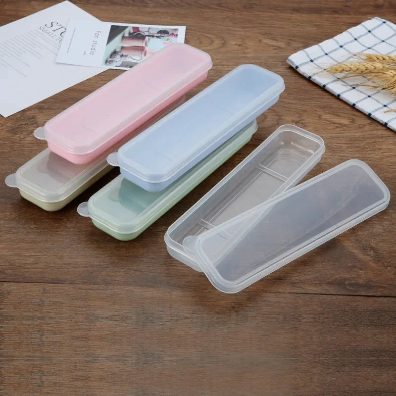 Tableware Box Portable Tableware Box Spoon Fork Storage Box Spoon, Fork, Chopsticks, Straw, Makeup Brush Storage Box