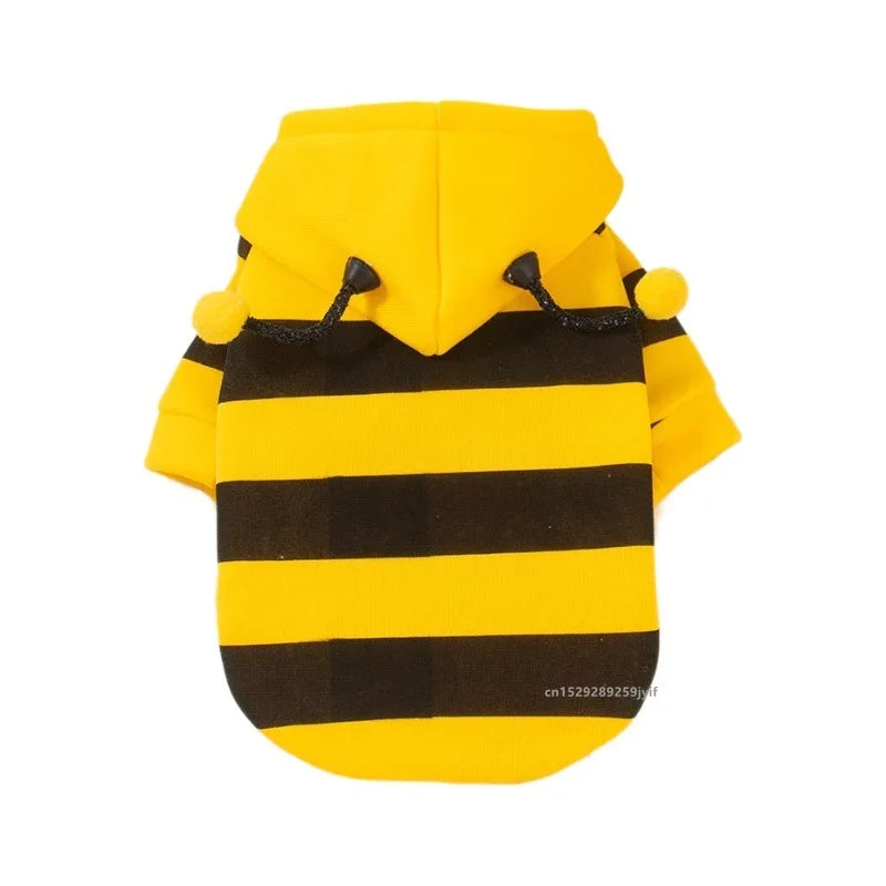 Dogs & Cats Bee Pet Puppy Coat Apparel Outfit Dog Hoodies Winter Warm Cat Cosplay Costume Holiday Outfit for Small Medium