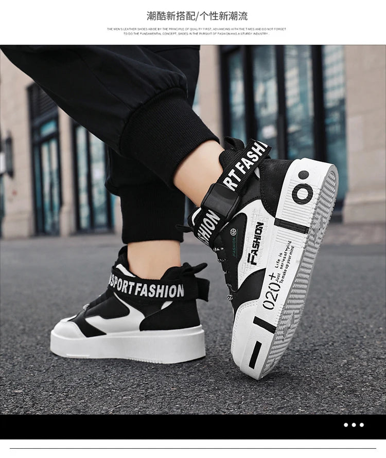 Kids Fashion Sports Shoes Boys High Top Board Shoes Leisure Breathable Outdoor Children Running Sneakers boys Child Casual Shoes