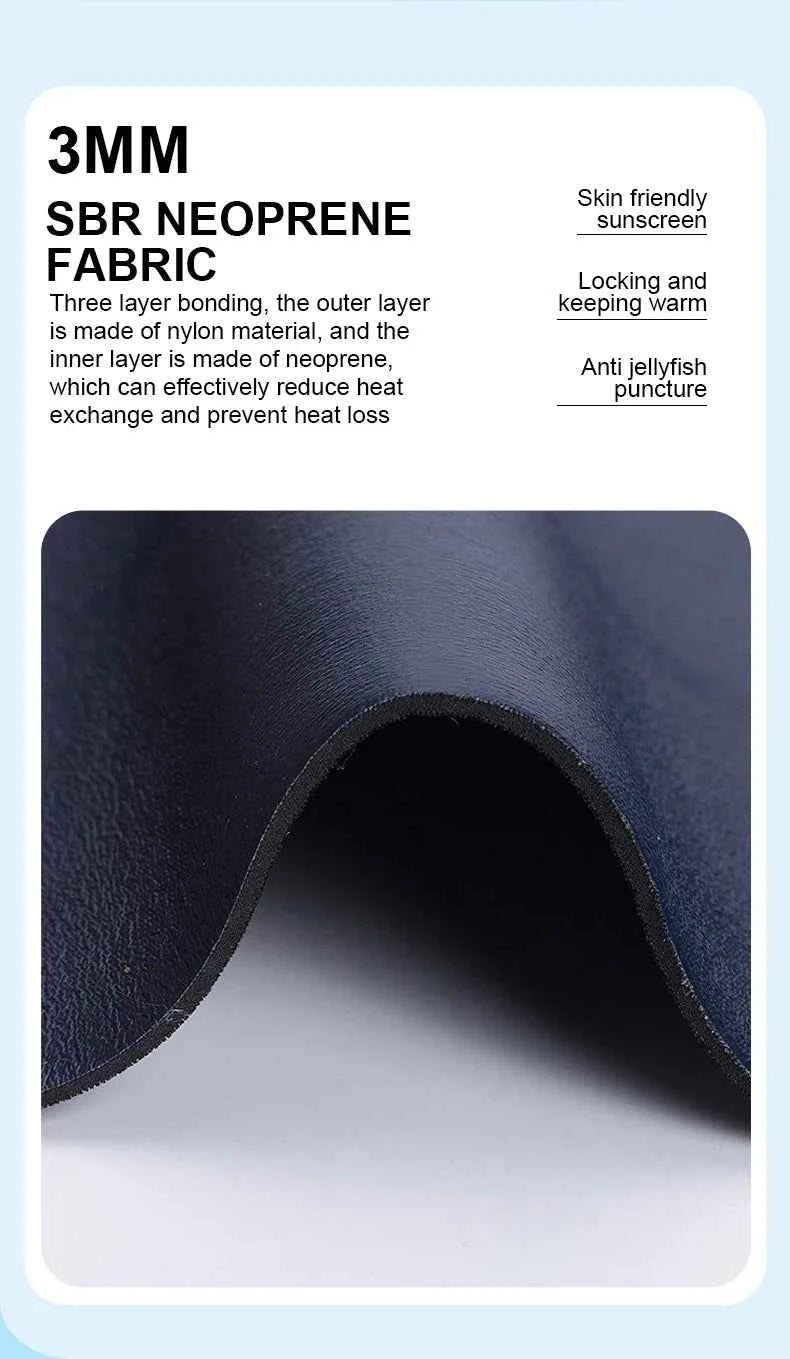 Children's 3mm Neoprene Wetsuit Long Sleeves Back Zipper Snorkeling Swimming Surfing Suit Kid's Swimsuit Water Sports Swimwear