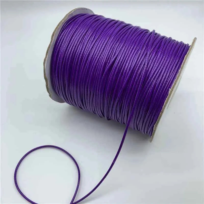 0.5mm 0.8mm 1mm 1.5mm 2mm Black Waxed Cotton Cord Waxed Thread Cord String Strap Necklace Rope For Jewelry Making