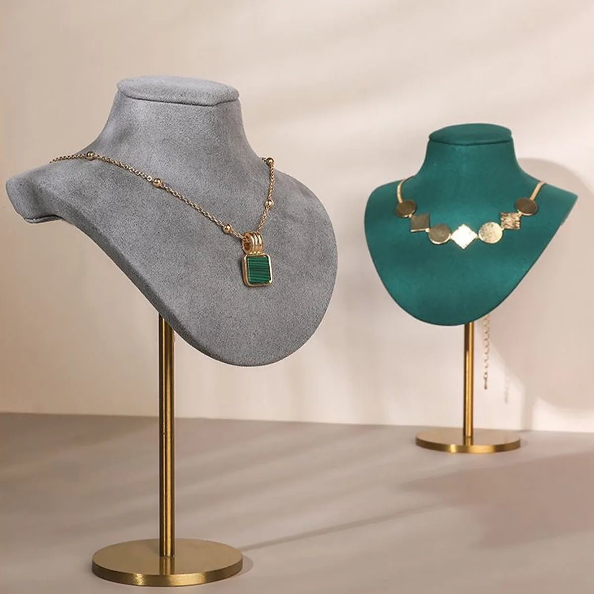 Jewelry Stand Display Necklace Holder T-Bar Plated Metal Tabletop Jewelry Organizer Tower for Show Jewelry Hanging Pendant
