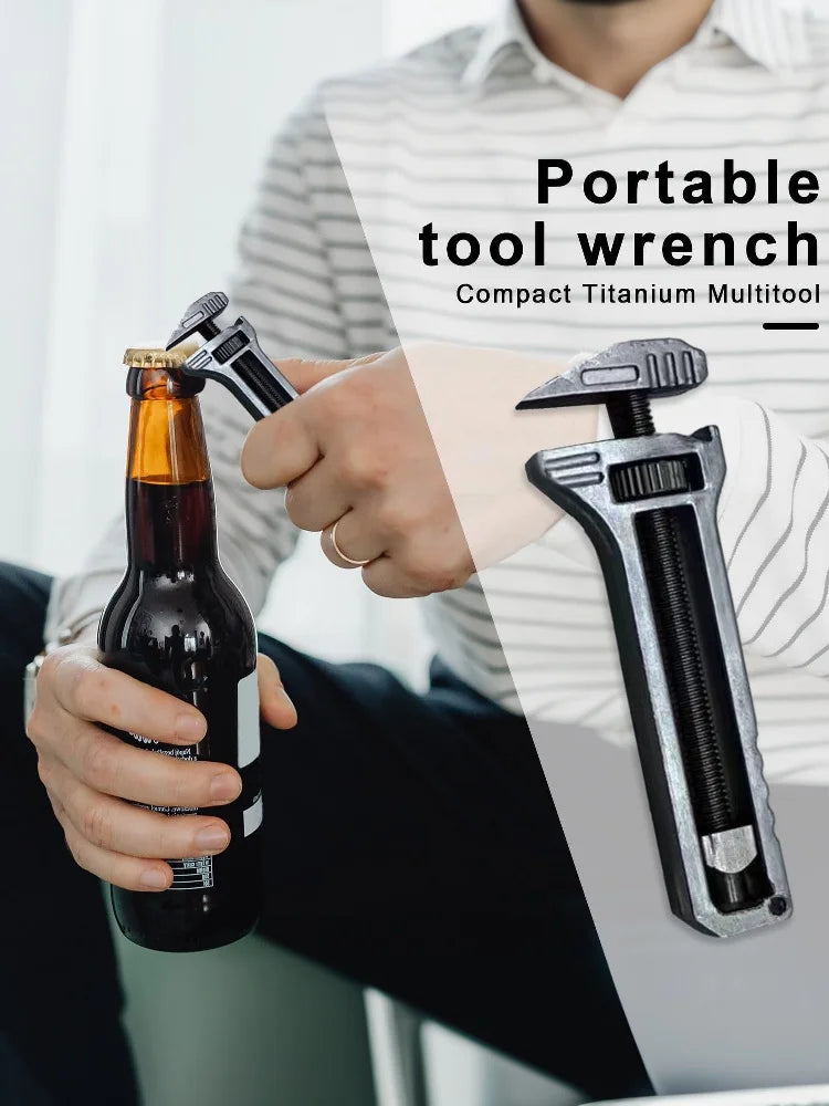 Advanced Outdoor Small Tools: Portable Mini Wrench & Multitool; Lightweight Titanium Alloy Mini Wrench and Multitool