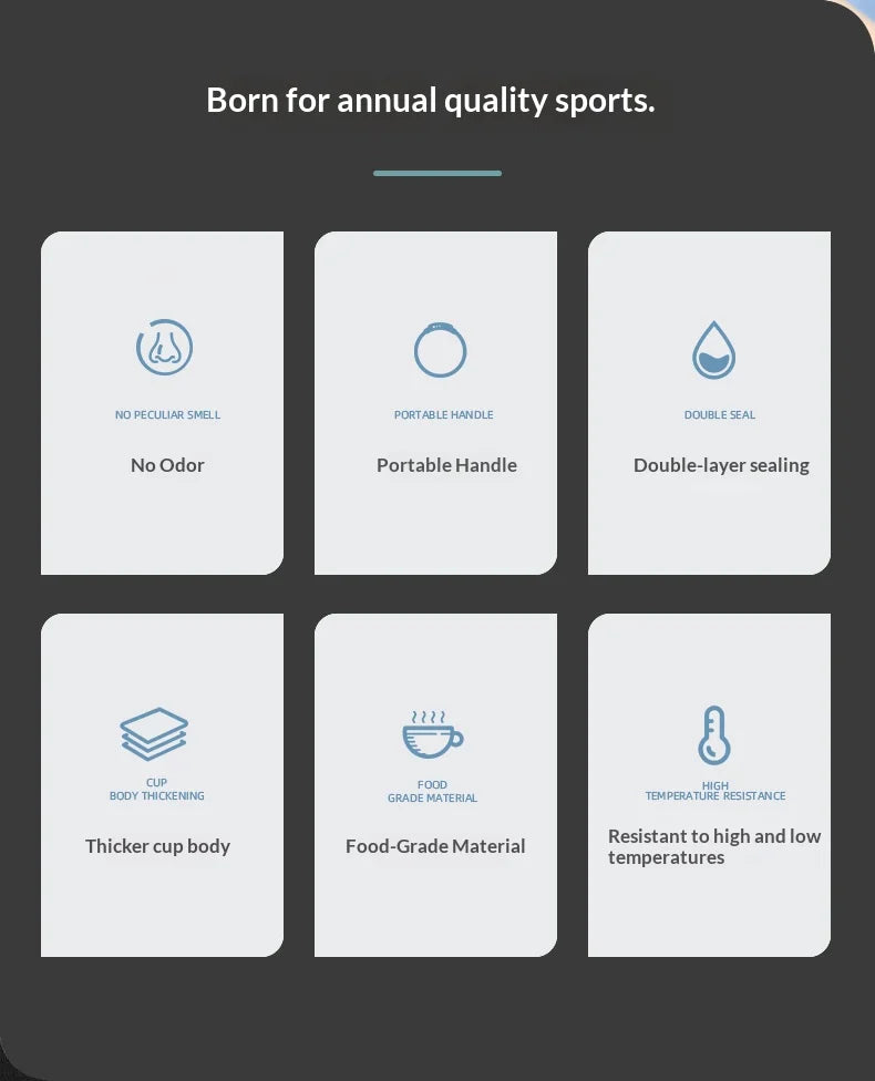 Large-capacity Sports Water Bottle Made of PC Material with Leak-proof Design Suitable for Use in Fitness Venues and Outdoors