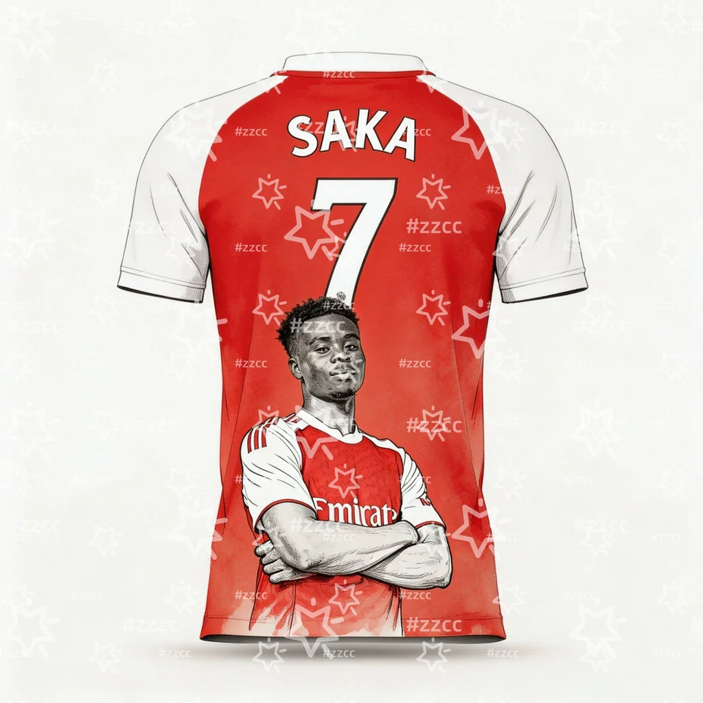 2026 Bukayo Saka England Team Football Jersey Match & Training Kit Summer Sports Men's T-Shirt Kid's Clothing Tee Y2k Woman