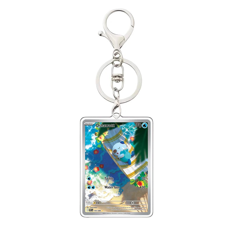 Pokemon PTCG Acrylic Keychain English Version Sv11B W Sar Bwr Reshiram Zekrom Victini N Acrylic Card Keychain Pendant 3.4X5.2Cm
