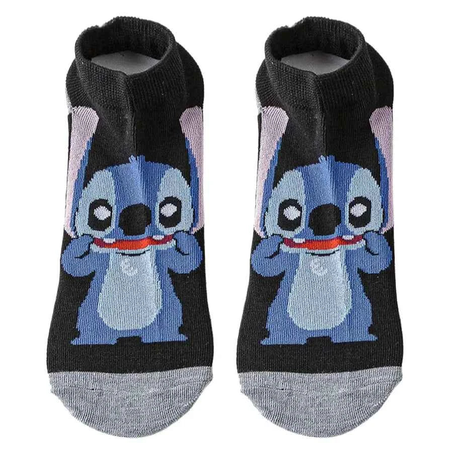 10Pairs Disney socks Cartoon Anime Socks for Men Women Hip Hop Street Fashion Novelty short boat Socks