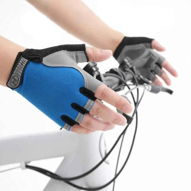 Anti-Slip Breathable Workout Gloves, Fingerless Fitness Training Gym Gloves for Men Women Bodybuilding Cycling Exercise