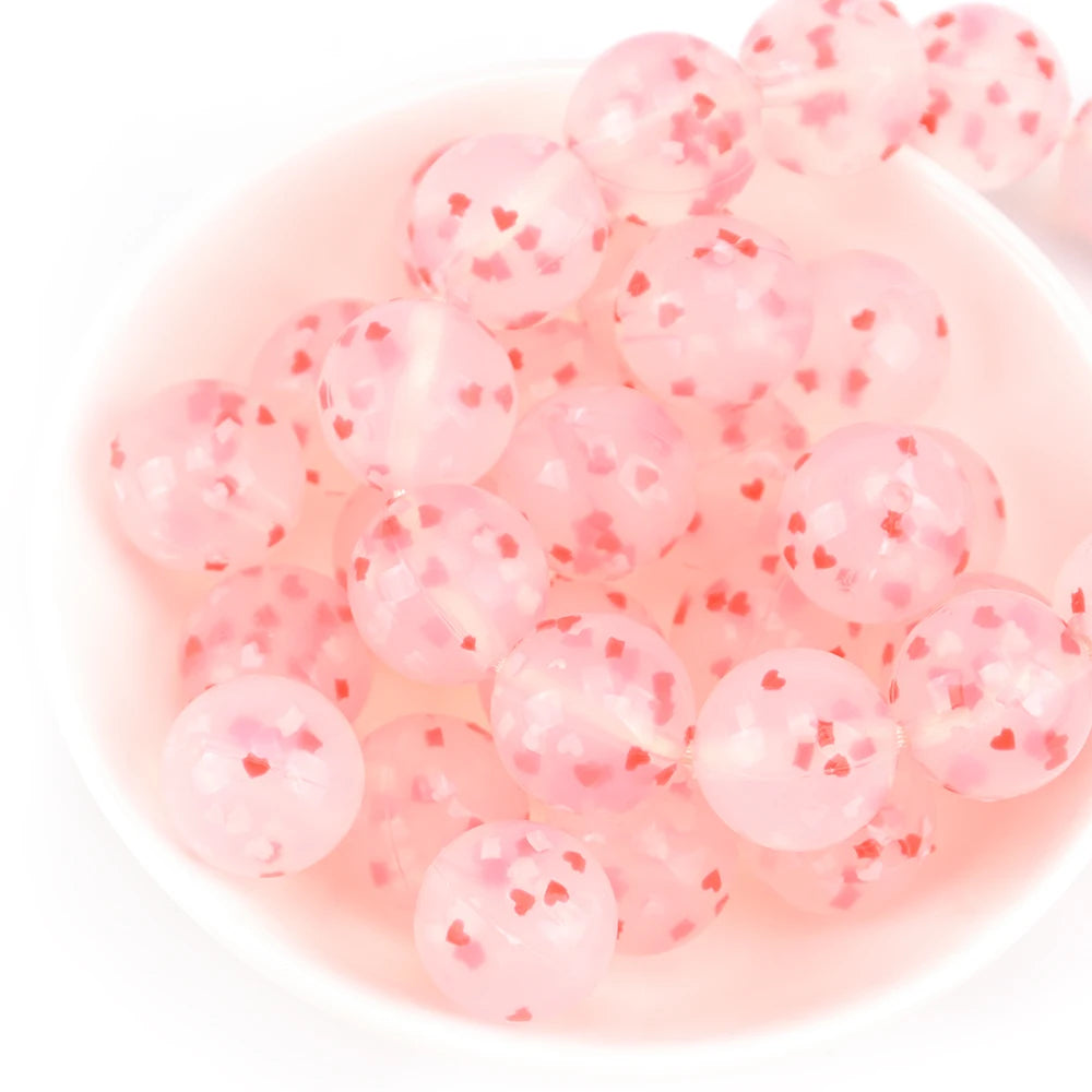 LOFCA 15mm 20pcs/lot Silicone Loose Beads Safe Teether Round Baby Teething Beads DIY Chewable Colorful Teething For Infant