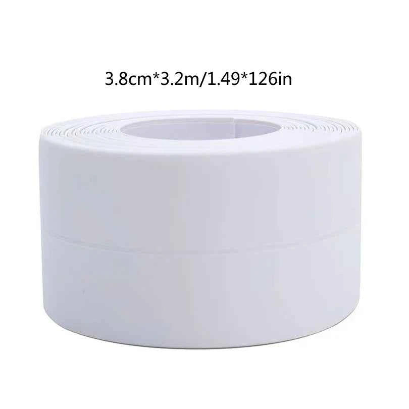 1 roll of waterproof and mold proof toilet sealing strip, kitchen bathroom self-adhesive sealing tape, bathroom waterproof tape