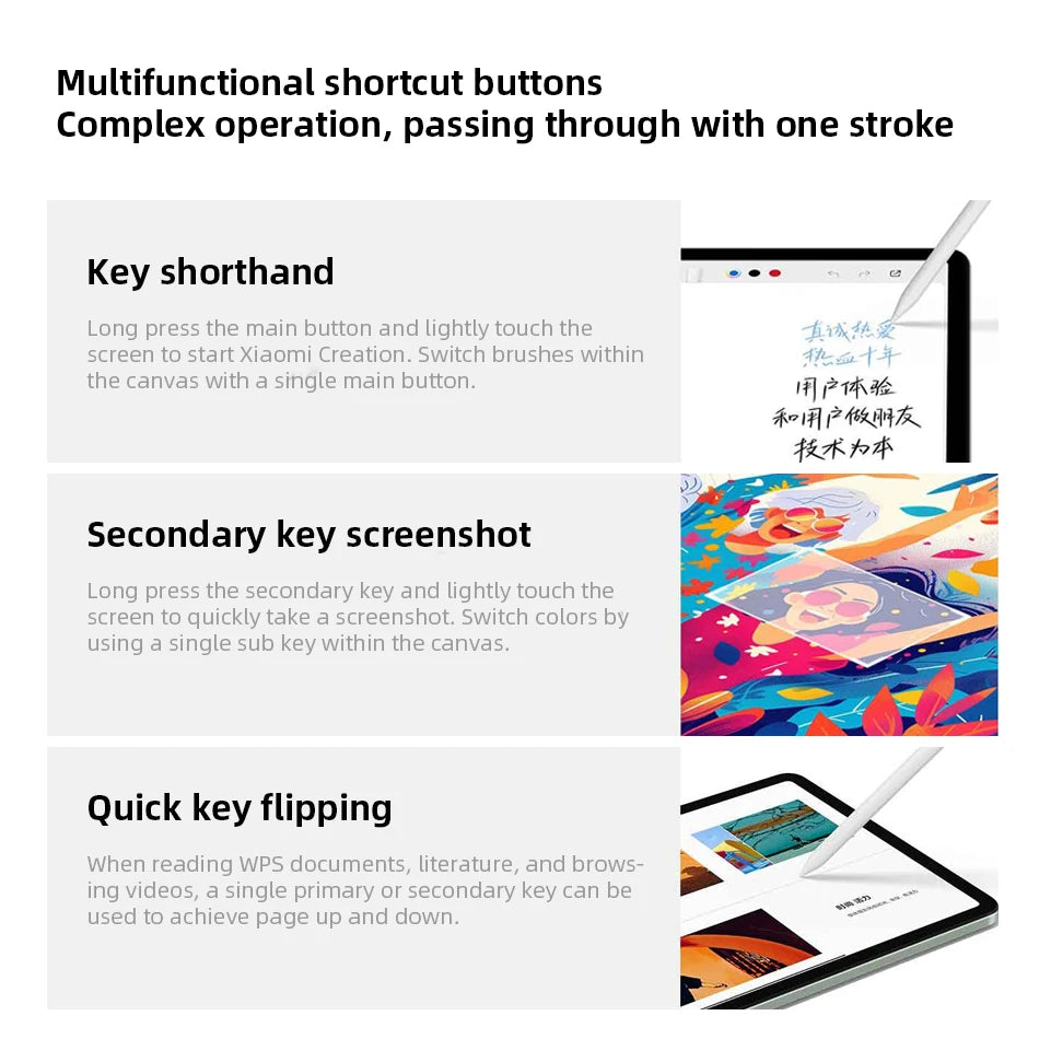Redmi Smart Pen Xiaomi Redmi Stylus Pen For Redmi Pad Pro Tablet 5ms Low Latency 240Hz Drawing Writing Redmi Pad Pro Pen