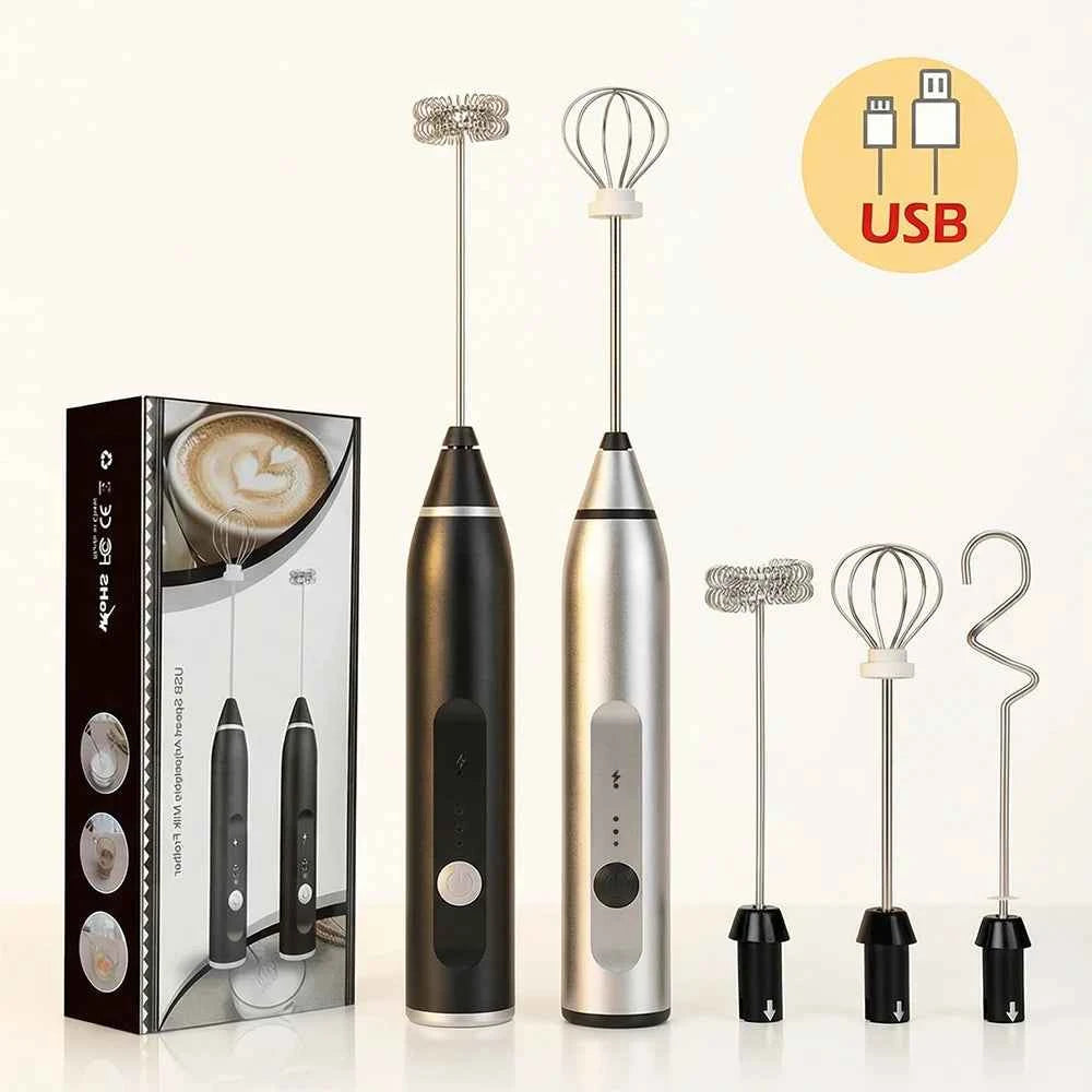 Portable Electric Milk Frothers Handheld Blender USB Mini Coffee Maker Whisk Mixer Cappuccino Cream Egg Beater Food Blender