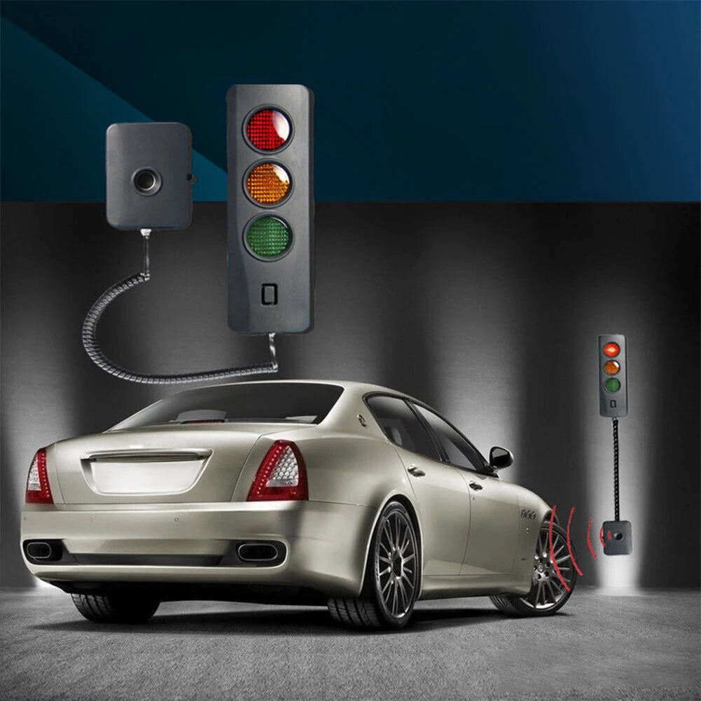 Auto Parking System Anti Collision Distance Stop Aid with Three Colors Light LED Traffic Light Adjustable Battery Operated
