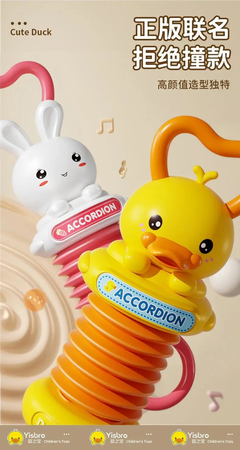 Kids Accordion Toy, Mini Musical Instrument, Early Educational Brain Development, Portable Lightweight for Travel, Birthday Gift