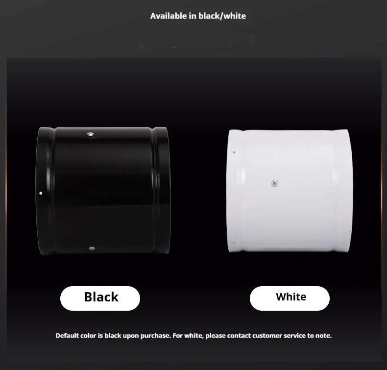 HOMEFISH 4'' 6'' 8'' Metal Pipe Exhaust Fan Mini Extractor Duct Fan For Bathroom Toilet Wall Ventilation